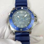 2019 Copy Panerai Luminor Submersible PAM00982 Watch SS Blue Bezel_th.jpg